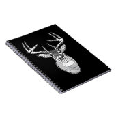 Bucktrophie auf Schwarz-weißem Schwanz Hirsch Notizblock (Rechte Seite)