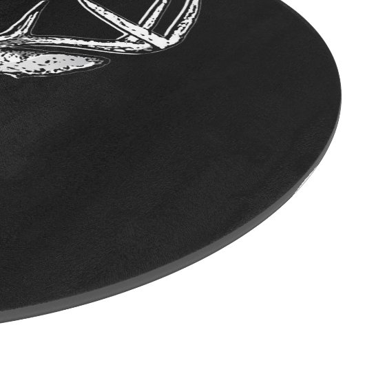 Bucktrophie auf Schwarz-weißem Schwanz Hirsch Schneidebrett (Ecke)