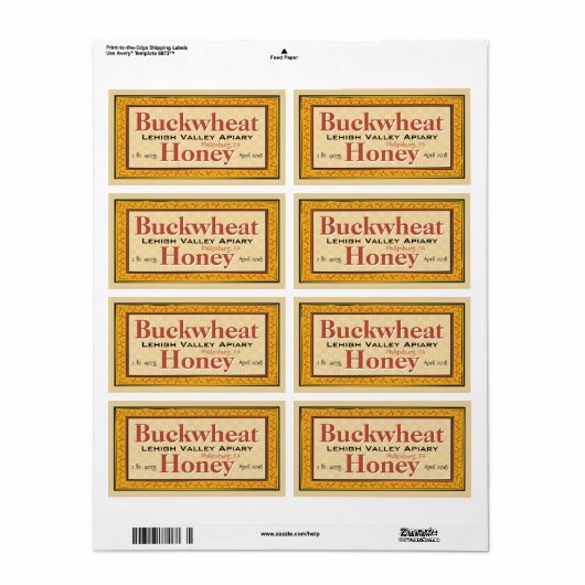 Buckweizen Honey Jar maßgeschneidert (Vorne)