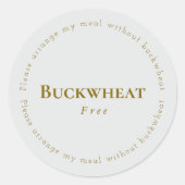 Buckwheat-Free Request Sticker, Light-gray - Brown Runder Aufkleber (Vorderseite)