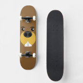 Bucky Beaver Face Skateboard (Vorderseite)