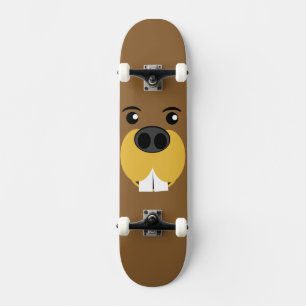 Bucky Beaver Face Skateboard
