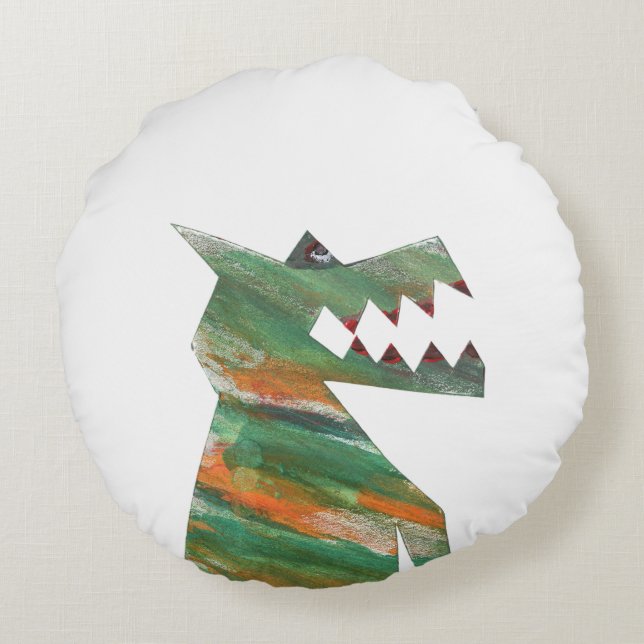 BUCKY und SNAPPER Rundes Kissen (Rückseite)