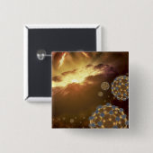 Buckyballs im interstellaren Raum schweben Button (Vorne & Hinten)