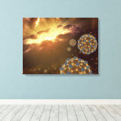 Buckyballs im interstellaren Raum schweben Leinwanddruck (Insitu (Holzboden))