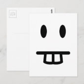 Buckzahn-Gesicht Postkarte (Vorne/Hinten)