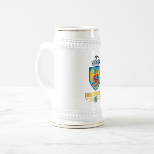 Bucuresti (Bukarest) COA Bierglas (Vorderseite Links)