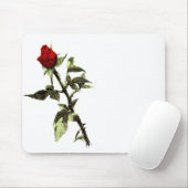 Bud der bestraften rote Rose Mousepad (Mit Mouse)