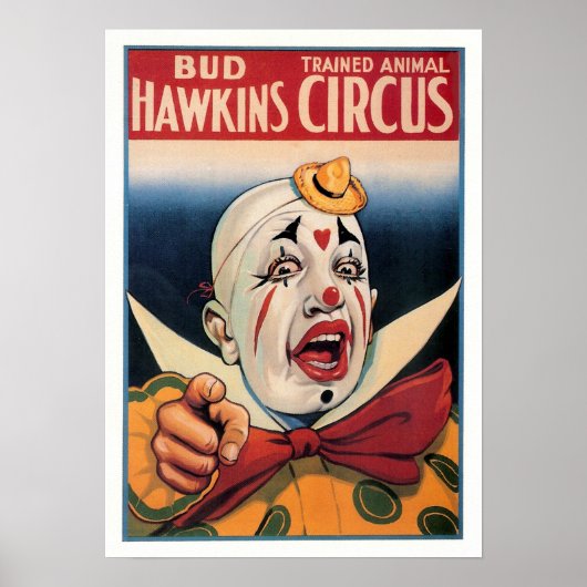 Bud Hawkins Vintag Circus Poster (Vorne)