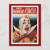 Bud Hawkins Vintag Circus Postkarte (Vorderseite)