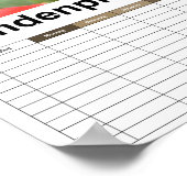 Bud of a Peony/Pfingstrosen Poster (Ecke)