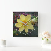 Bud und Blume Quadratische Wanduhr (Zuhause)