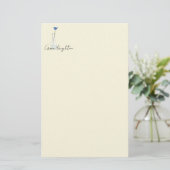 Bud Vase Stationery Briefpapier (Stehend Vorderseite)