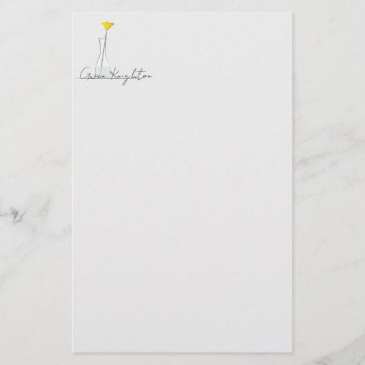 Bud Vase Stationery Briefpapier (Vorderseite)