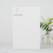 Bud Vase Stationery Briefpapier (Stehend Vorderseite)