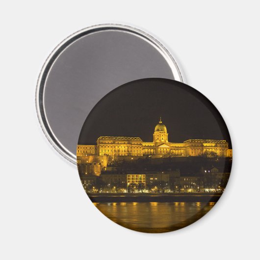 Buda Castle Ungarn Budapest in der Nacht Magnet (Vorderseite/Rückseite)