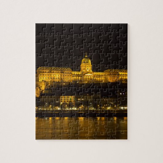 Buda Castle Ungarn Budapest in der Nacht Puzzle (Vertikal)