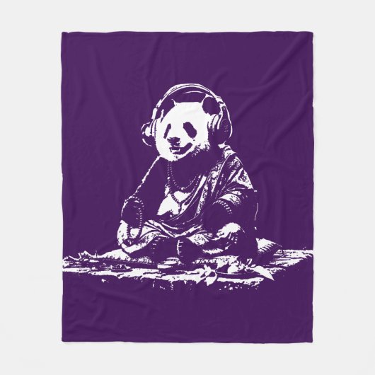 Buda Panda Fleecedecke (Vorderseite)