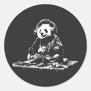 Buda Panda Runder Aufkleber