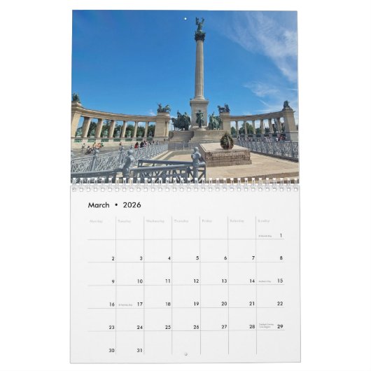 Budapest 2026 calendar kalender (Mär 2026)