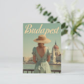Budapest 50er Vintage Postkarte (Stehend Vorderseite)