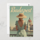 Budapest 50er Vintage Postkarte (Vorne/Hinten)