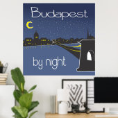 Budapest Abends Budapester Poster (Heimbüro)