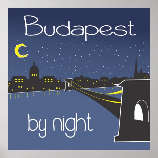 Budapest Abends Budapester Poster (Vorne)