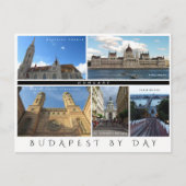 Budapest am Tag Postkarte (Vorderseite)