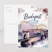 Budapest Aquarellfarbe Postkarte (Vorne/Hinten)