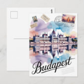 Budapest Aquarellfarbe Postkarte (Vorne/Hinten)