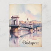 Budapest Aquarellfarbe Postkarte (Vorderseite)