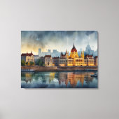 Budapest Aquarellkunst Leinwanddruck (Vorderseite)