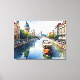 Budapest Aquarellkunst Leinwanddruck