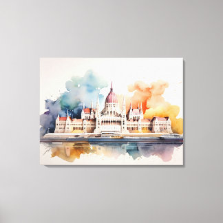 Budapest Aquarellkunst Leinwanddruck