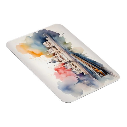 Budapest Aquarellkunst Magnet (Rechte Seite)