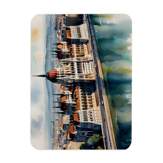 Budapest Aquarellkunst Magnet (Vertikal)