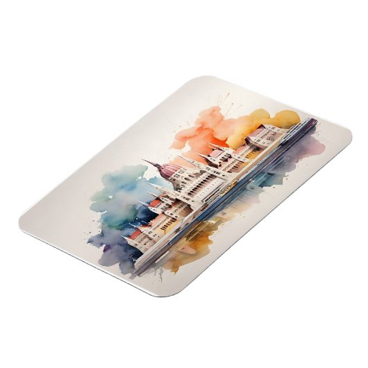 Budapest Aquarellkunst Magnet (Linke Seite)