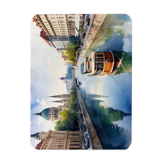 Budapest Aquarellkunst Magnet (Vertikal)