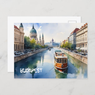 Budapest Aquarellkunst Postkarte