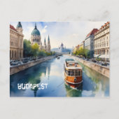 Budapest Aquarellkunst Postkarte (Vorderseite)