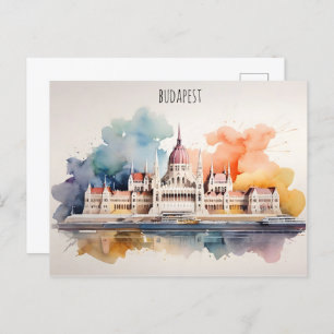 Budapest Aquarellkunst Postkarte