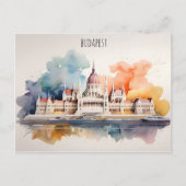 Budapest Aquarellkunst Postkarte (Vorderseite)