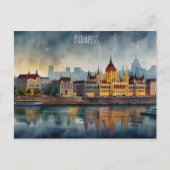 Budapest Aquarellkunst Postkarte (Vorderseite)
