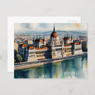 Budapest Aquarellkunst Postkarte