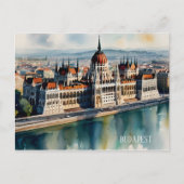 Budapest Aquarellkunst Postkarte (Vorderseite)