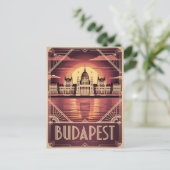 Budapest art Deko Vintag Postkarte (Stehend Vorderseite)