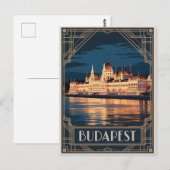 Budapest art Deko Vintag Postkarte (Vorne/Hinten)