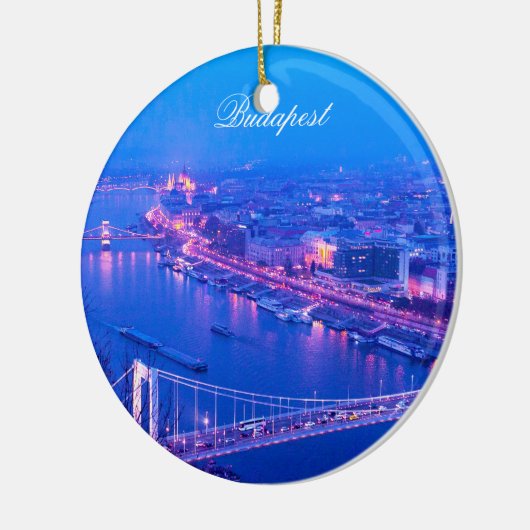 Budapest bis zum Nacht Keramik Ornament (Links)
