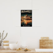 Budapest by Night – A Vintage Travel Poster (Küche)
